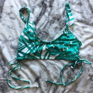 LA Hearts Tropical Tie Side Bikini TOP